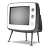 Grey Fresh Retro TV Icon